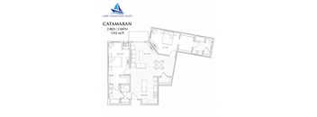 2 bedroom 2 bath Floor Plan at Lake Jonathan Flats, Minnesota, 55318