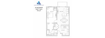 1 Bed 1 Bath Floor Plan at Lake Jonathan Flats, Chaska, MN