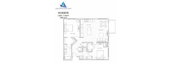 2 Bed 2 Bath Floor Plan at Lake Jonathan Flats, Chaska, Minnesota