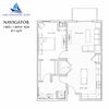 Navigator 1 Bed 1 Bath Floor Plan Navigator 1 Bed 1 Bath Floor Plan at Lake Jonathan Flats, Chaska