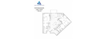 2 Bedroom 2 Bathroom Floor Plan at Lake Jonathan Flats, Minnesota