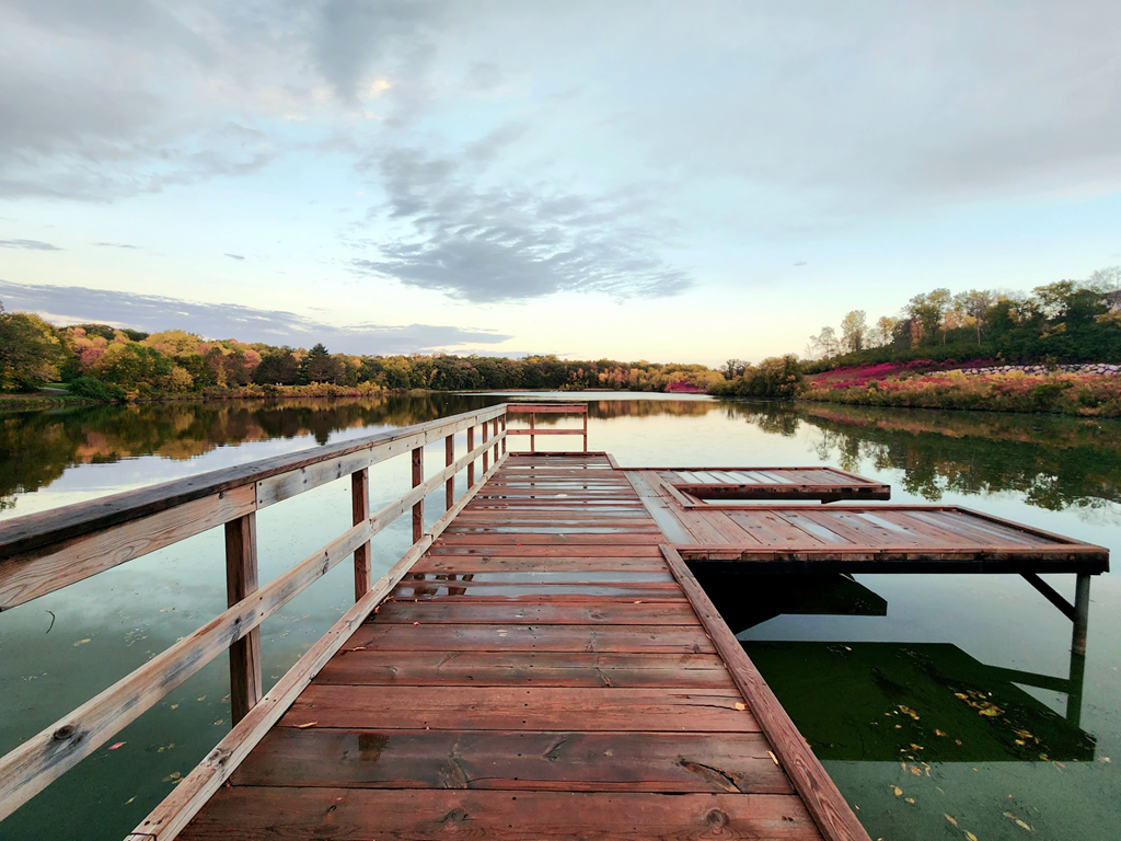fall colors at lake jonathan flats