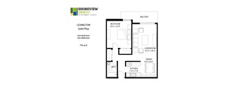 Lexington Gold Plus Floor Plan at Shoreview Grand, Minnesota