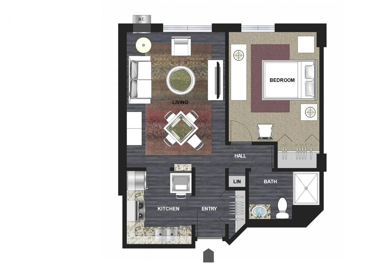 Aglow Floor Plan at Lux Apartments, Minnesota, 55430