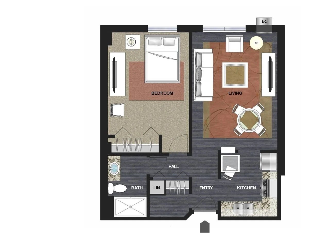Brilliance Floor Plan at Lux Apartments, Brooklyn Center, MN