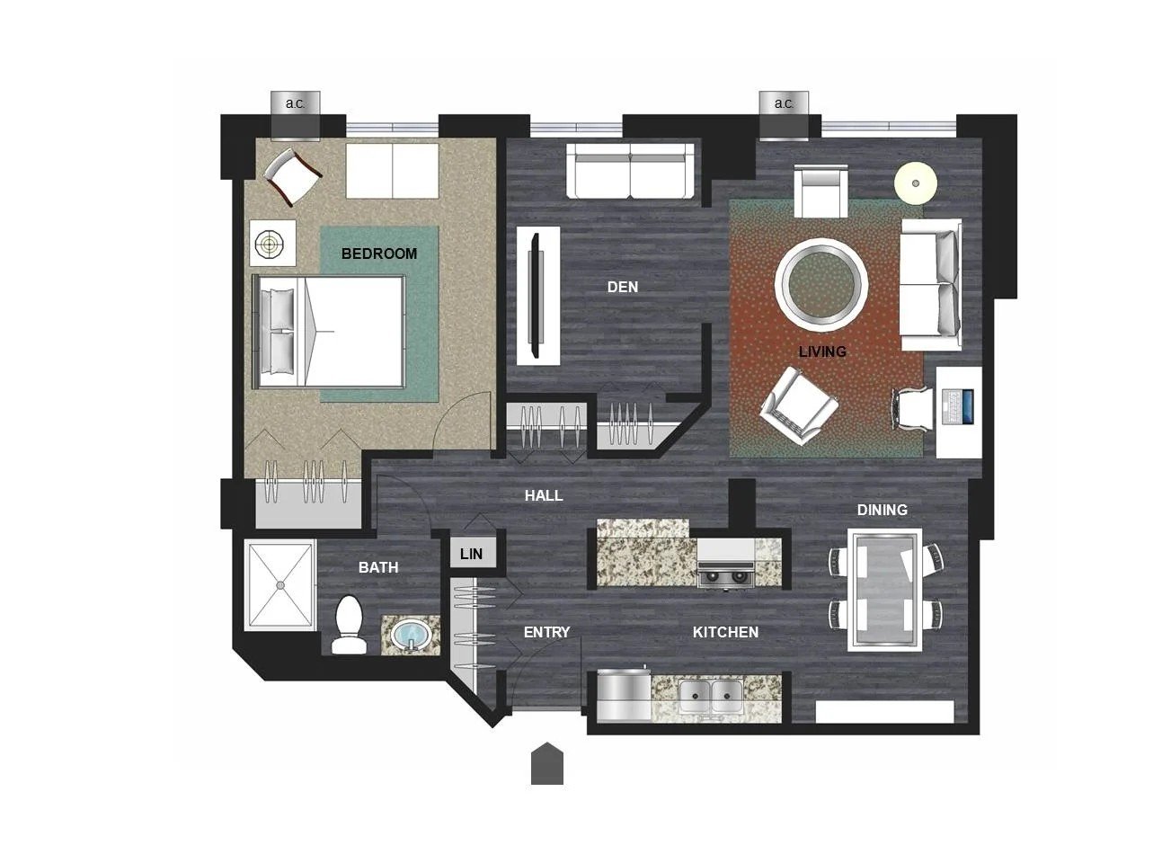 Desire Floor Plan at Lux Apartments, Brooklyn Center, MN, 55430