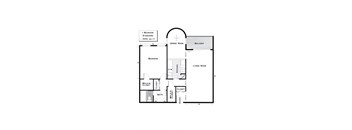 a floor plan of a house with three bedrooms and two bathrooms