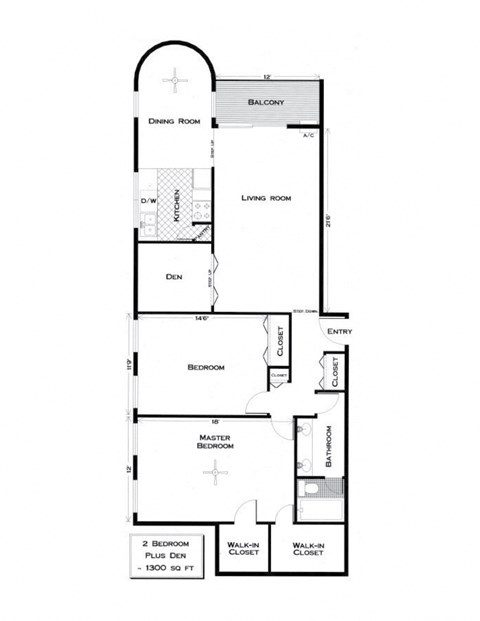 floor plan of the second level of the home with two bedrooms and a large bathroom