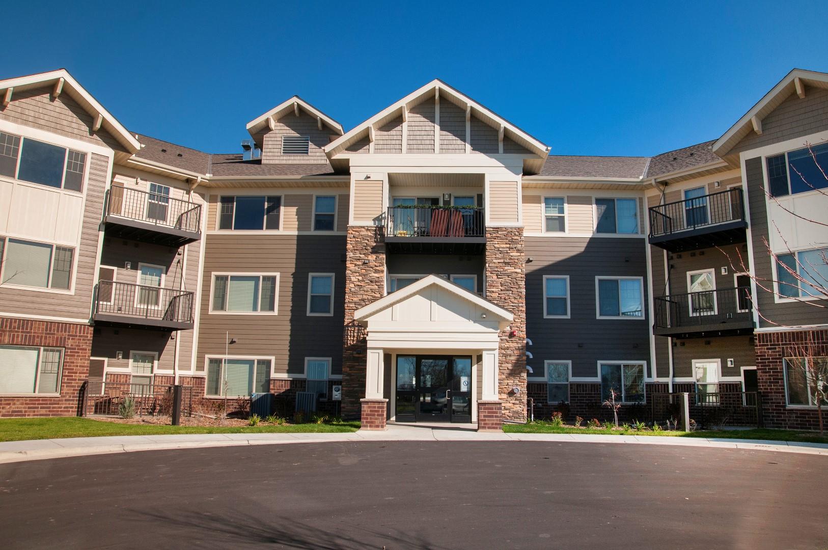 Carver Crossing Front Entrance with Secured Double Doors