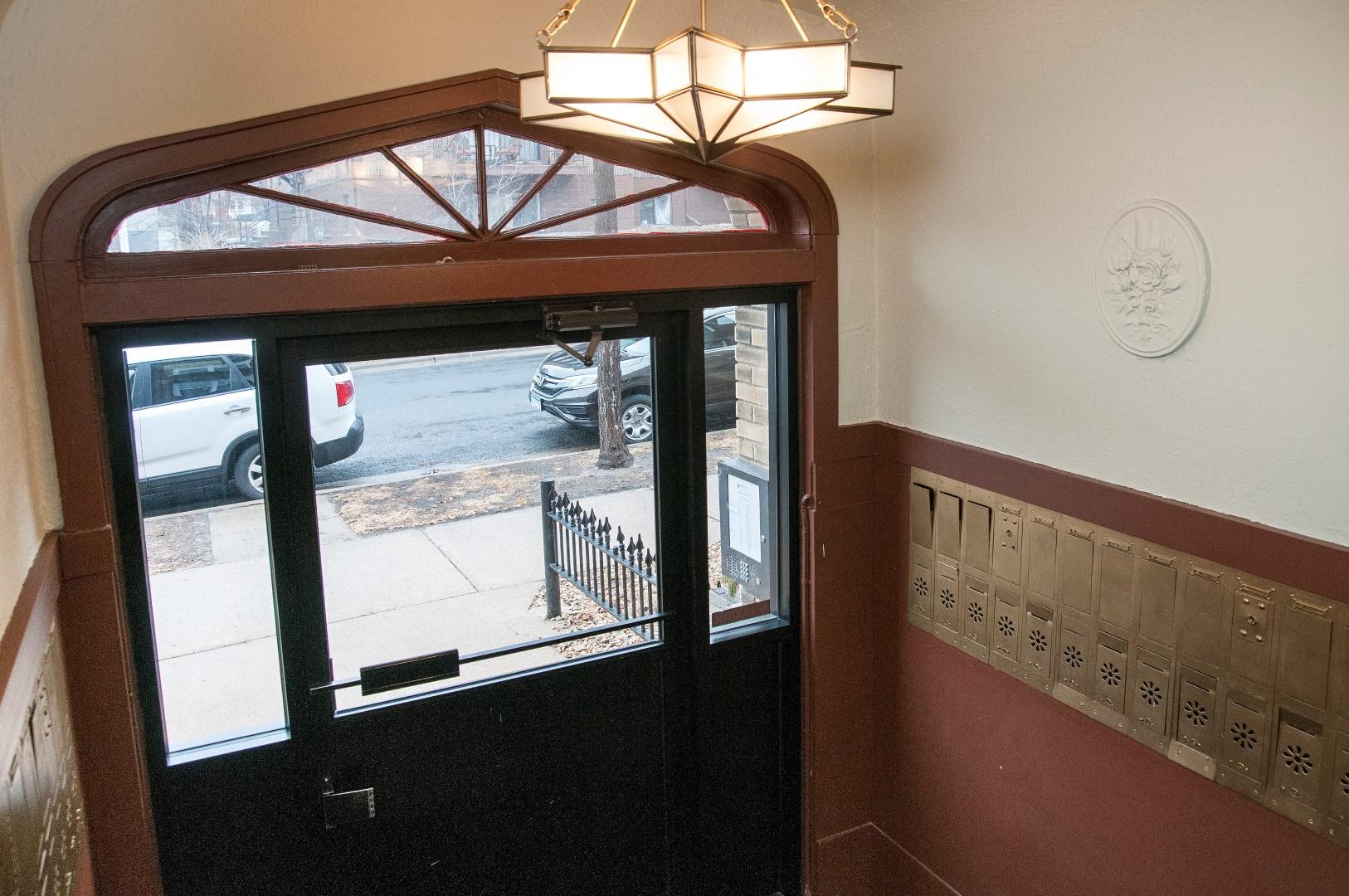 Secure Front Entrance of 3500 Dupont Apartments in Minneapolis, MN