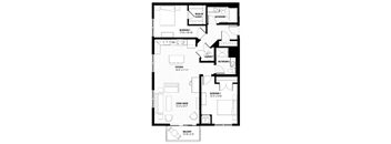 Burlington Floor Plan at Third North Apartments, Minneapolis, 55401