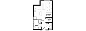 Las Vegas Floor Plan at Third North Apartments, Minneapolis, MN