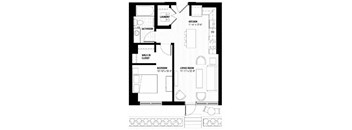 Milwaukee Floor Plan at Third North Apartments, Minneapolis, MN
