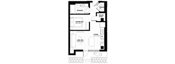 Nashville Floor Plan at Third North Apartments, Minnesota
