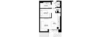 Nashville Floor Plan at Third North Apartments, Minnesota, 55401