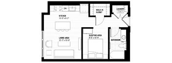New York Floor Plan at Third North Apartments, Minneapolis, MN 55401