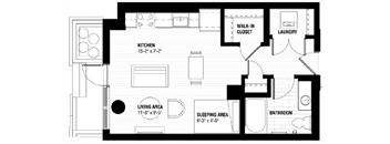 Oakland Floor Plan at Third North Apartments, Minneapolis, MN