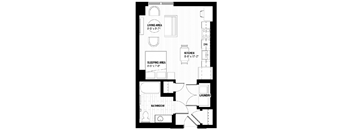 Portland Floor Plan at Third North Apartments, Minnesota, 55401