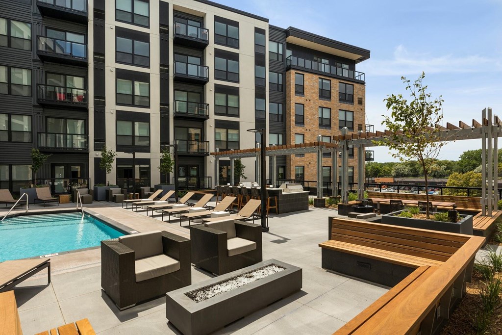 Cozy Fire Pit with Sitting at Residences at 1700, Minnetonka, 55305