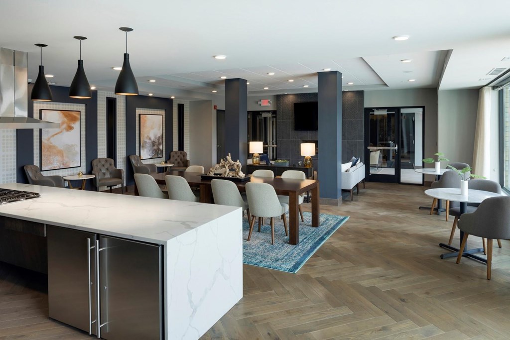Expansive Clubhouse with Kitchen and Dining at Residences at 1700, Minnesota