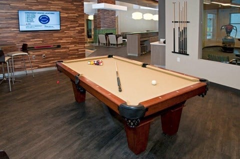 Game Room with Pool Table at Shoreview Grand, Shoreview, MN 55126