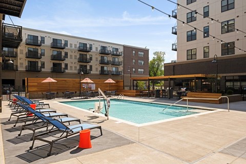 Upscale Lap and Lounge Swimming Pools at The Shoreham, St. Louis Park, MN