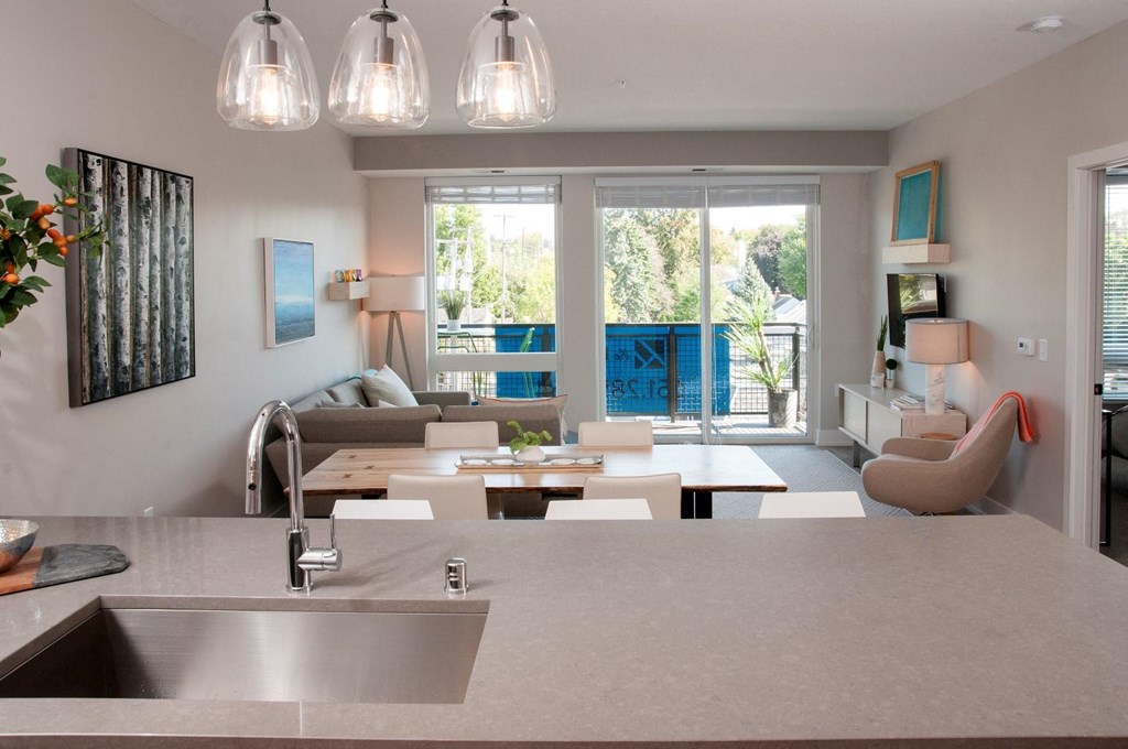 Living room decor at The Finn, Saint Paul, Minnesota