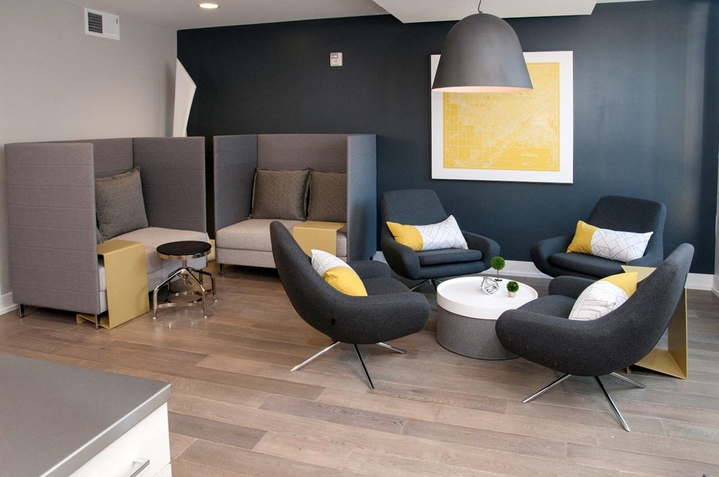 Sitting area at The Finn, Saint Paul