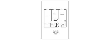a floor plan of a bedroom apartment at Briarcliff Apartments, a 55+ Community, Minnesota