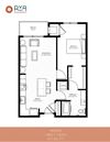 Merino 1 Bed | 1 Bath | 671 Sq.Ft. Merino 1 Bed | 1 Bath | 671 Sq.Ft. at Rya at RF64, Richfield, 55423