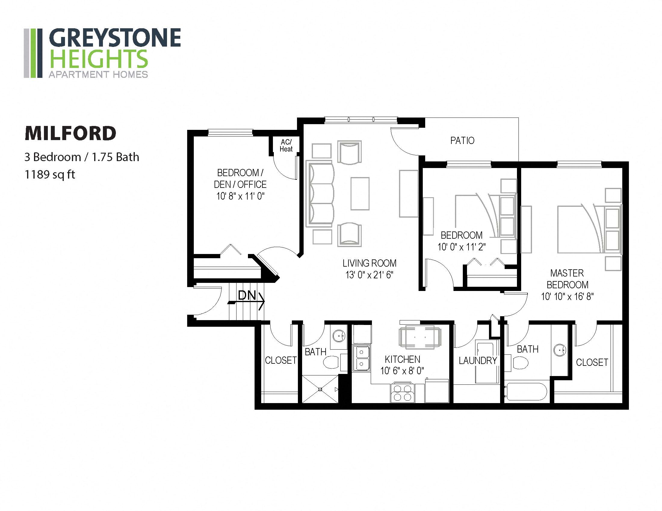 3 bedroom floor plan