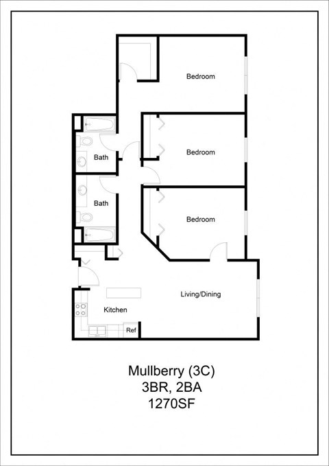 a floor plan of a house at Briarcliff Apartments, a 55+ Community, Mahtomedi, 55115