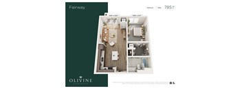 1 bed 1 bath E at Olivine Apartments, Minnesota