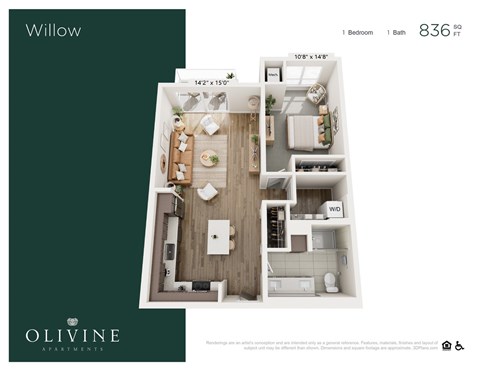 1 bed 1 bath H at Olivine Apartments, Victoria, MN