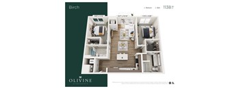 2 bed 2 bath F at Olivine Apartments, Victoria 55386