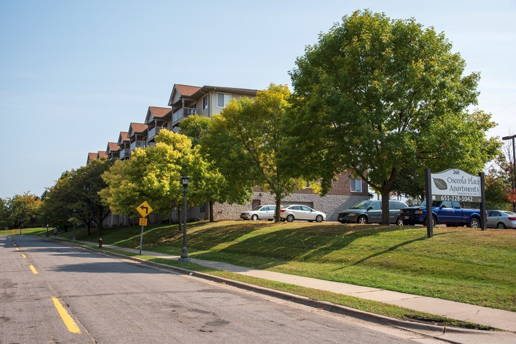 Osceola Place Apartments surrounded by trees