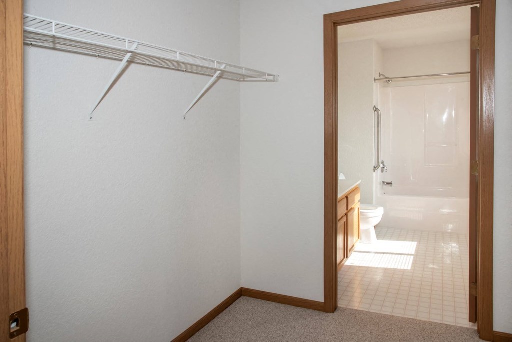 2 bedroom closet and bath