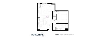 1BR_D Floor Plan at Peregrine Apartments, Minneapolis, MN