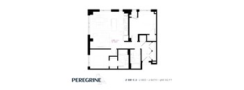 2BR_C1 Floor Plan at Peregrine Apartments, Minneapolis