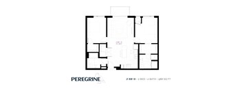 2BR_D_988sqft Floor Plan at Peregrine Apartments, Minnesota, 55411