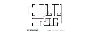 3BR_B Floor Plan at Peregrine Apartments, Minneapolis, Minnesota