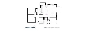 3BR_C Floor Plan at Peregrine Apartments, Minnesota