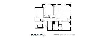 3BR_D1 Floor Plan at Peregrine Apartments, Minnesota, 55411