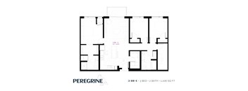 3BR_E Floor Plan at Peregrine Apartments, Minneapolis, MN