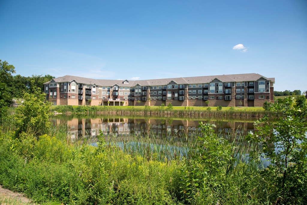 Pike Lake Marsh Apartments Marsh Pond behind building