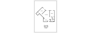 a floor plan of a bedroom house at Briarcliff Apartments, a 55+ Community, Mahtomedi, Minnesota