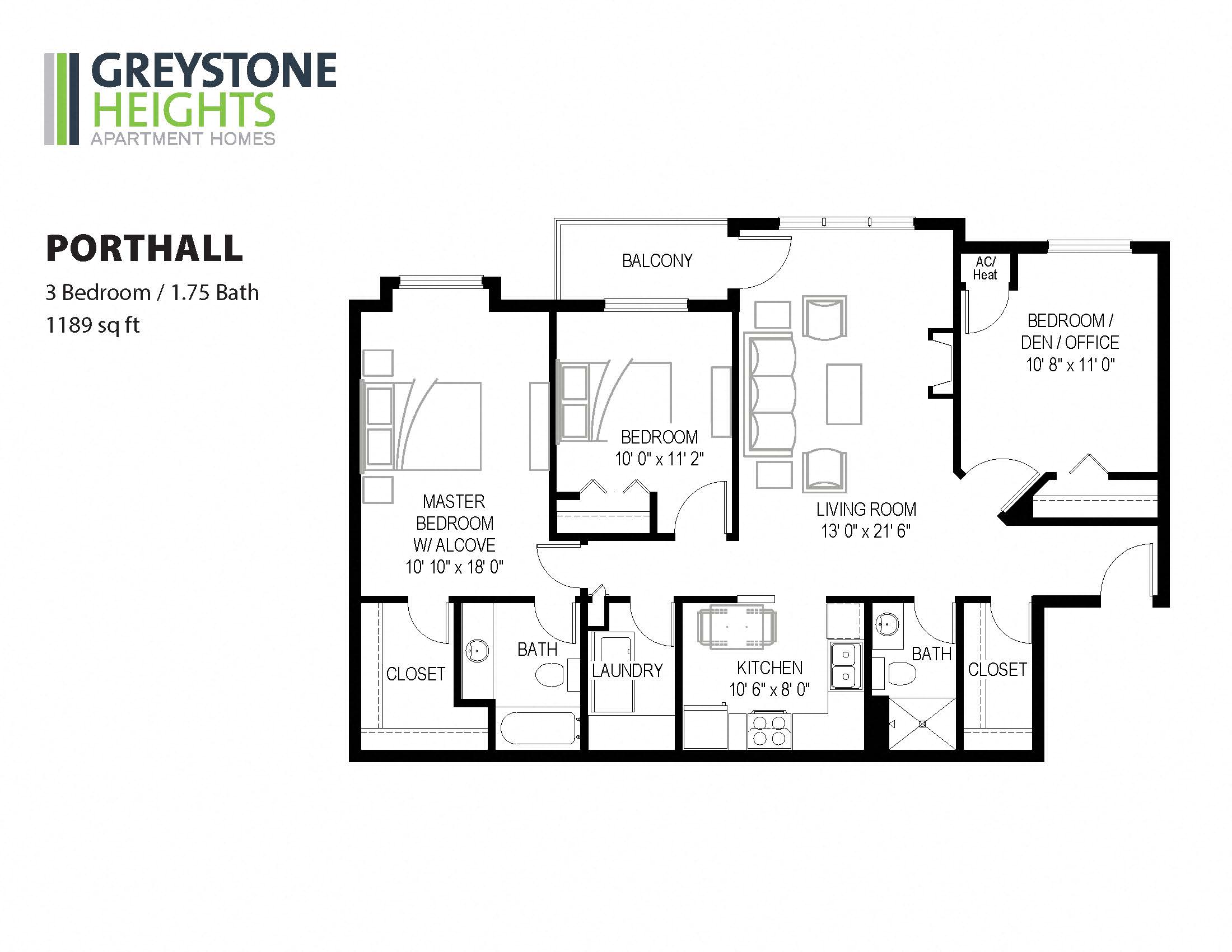 3 bedroom floor plan