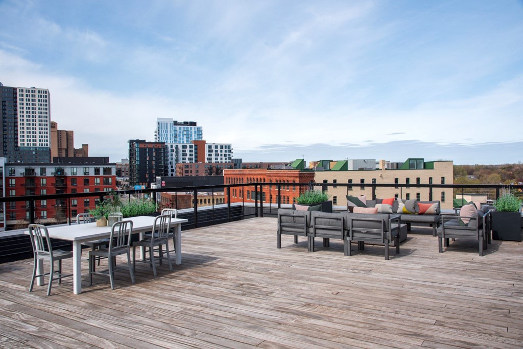 Rooftop Terrace at 700 Central Apartments, Minneapolis, MN