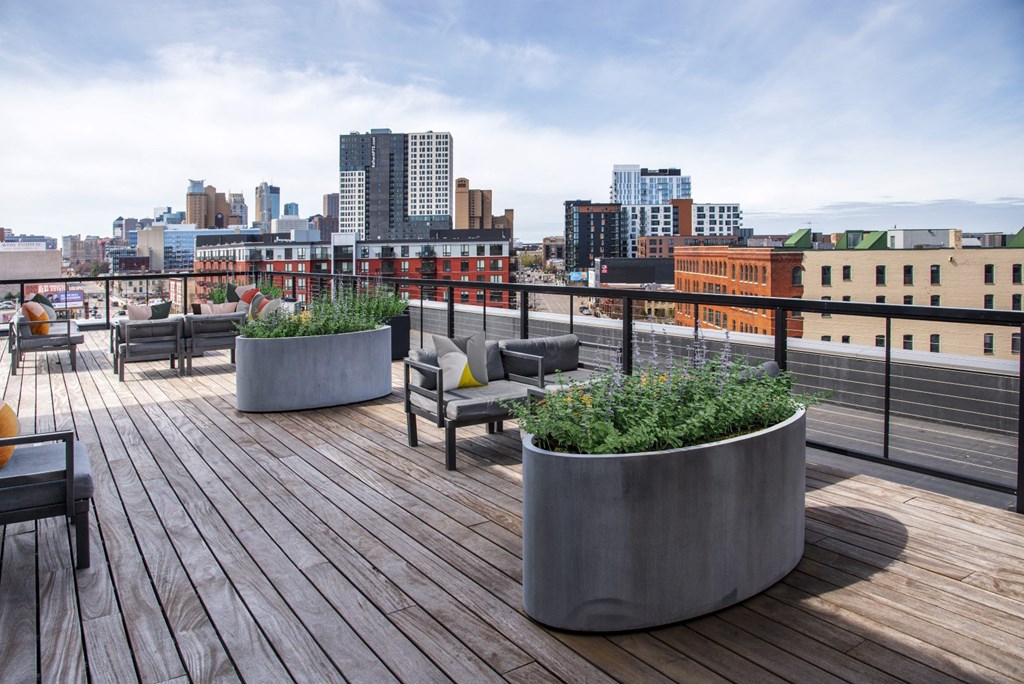 Rooftop View at 700 Central Apartments, Minneapolis, Minnesota