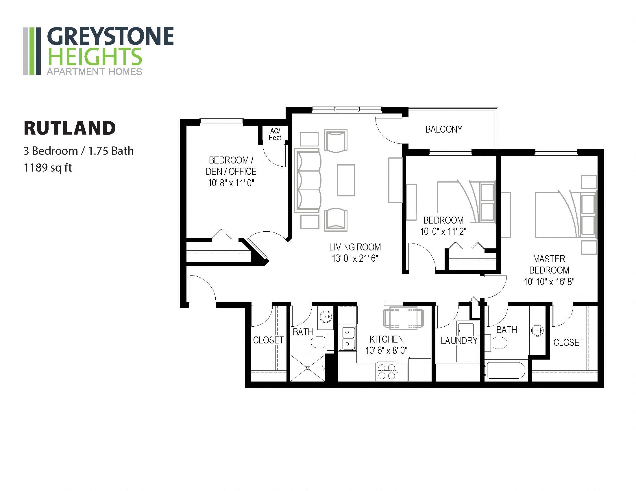 3 bedroom floor plan